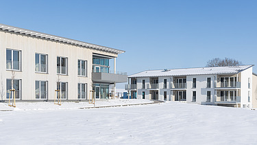 Foto von außen auf Gebäudeecke