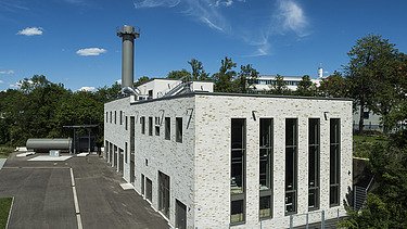 Außenansicht seitlich Heizwerk