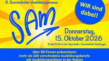 Plakat mit Informationen zur Sonnenbühler Ausbildungsmesse