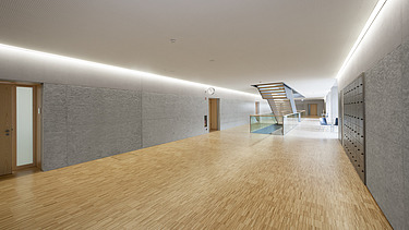 Foto Flur mit Sichtbeton