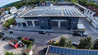 Drohnenaufnahme Gebäude