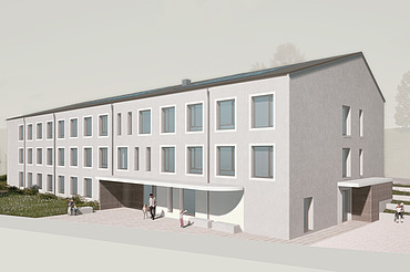 Visualisierung des fertigen Gebäude