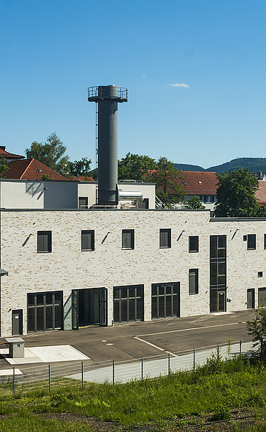 Bild Frontansicht außen Heizwerk